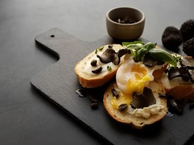 pasto delizioso al tartufo ad alto angolo